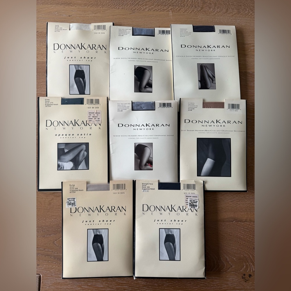 Lot Of 8 Vintage 90’s Donna Karan Tights Stockings